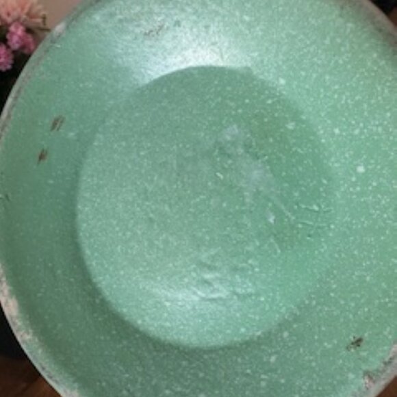 Vintage Hand Painted Pottery Pitcher England Lily of the Valley Green Brown 1950 - Picture 8 of 8